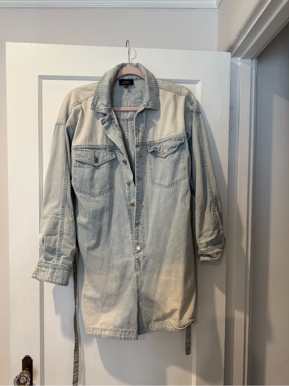 Vici Light Wash Long sleeve Denim romper